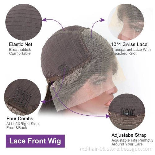 Transparent HD Full Lace Human Hair Wigs Lace Front Wigs Human Hair Pre Plucked Cuticle Aligned Virgin Hair
